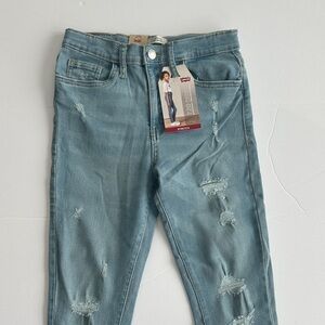 Levi's girls Light Blue Ripped Skinny Jeans size 12 reg
